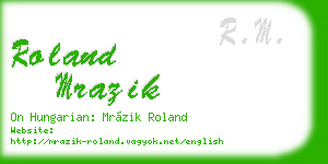 roland mrazik business card