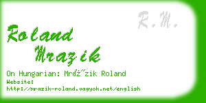 roland mrazik business card